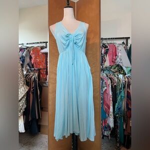 torrid Light Blue Sleeveless Tie-Front Maxi Dress